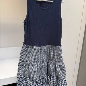Crew cuts Navy and White Gingham Kids Dress